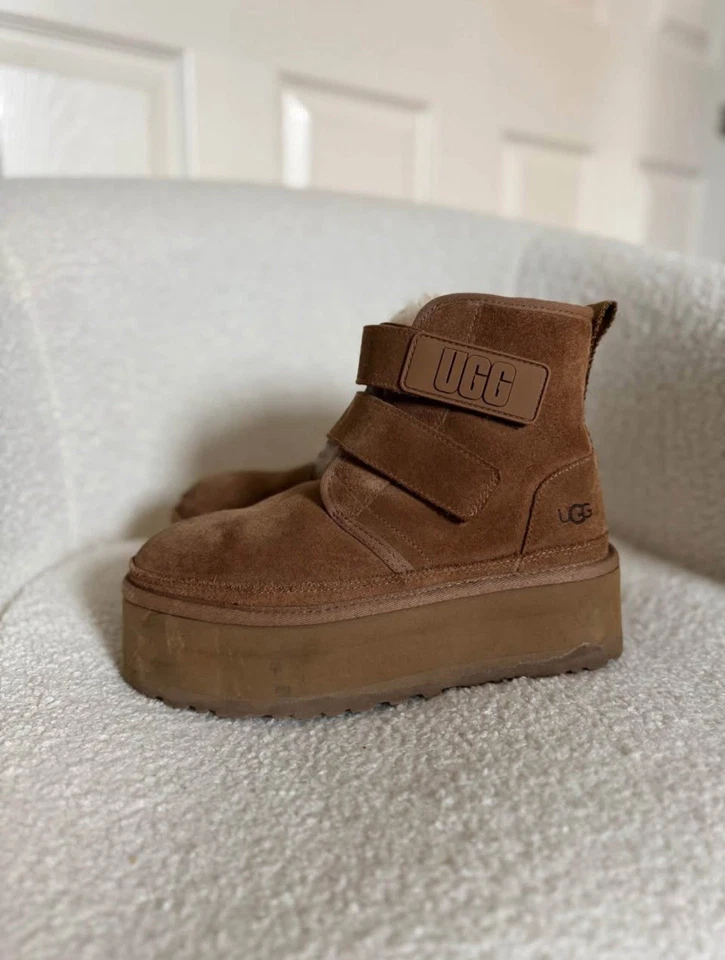 UGG Neumal Platform Boots Chest Nut Women’s Size 7 New - Image 3 of 4