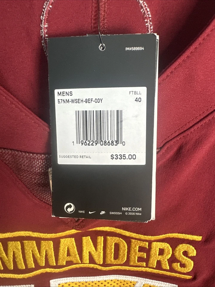 Washington Commanders Terry McLaurin Nike Burgundy 2025 FUSE Elite NFL Jersey 40 - Image 2 of 4