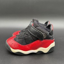 Jordan 6 Rings TD Black White Gym Red Baby Toddler Baby 7C Athletic Sneaker