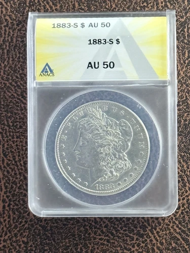 1883 S Morgan Dollar, AU 50, Silver $1, Free Shipping
