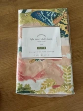 Pottery Barn Floral Euro Pillow Sham Lyla Garden Reversible 26" x 26" Cotton NWT