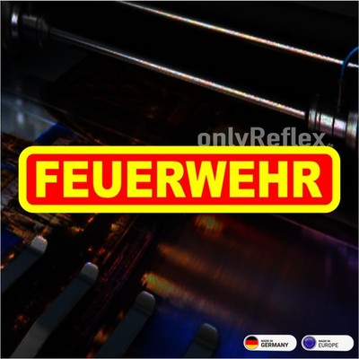 Feuerwehr neongelb  - Aufkleber neongelbe tagesleuchtende Farben