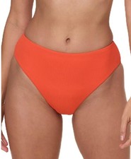 Andie Orange High-Waisted Bikini Bottom M