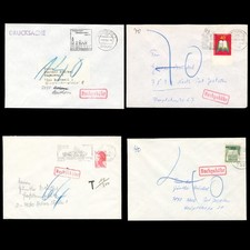 BRD 14 Briefe Nachgeb&uuml;hr Nachentwertung T-Stempel Konvolut Deutsche Bundespost