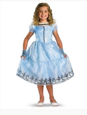 alice in wonderland tim burton blue dress Tim Burton's Alice In Wonderland Alice Blue Dress Cosplay Halloween S-2XL