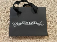 AUTHENTIC CHROME HEARTS SMALL BLACK  PAPER SHOPPING GIFT BAG