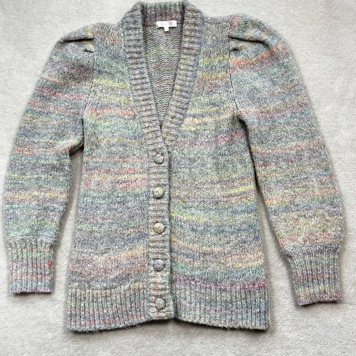 LoveShackFancy Wilford Boyfriend Cardigan Women’s XS Autumn Rainbow Sweater