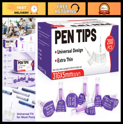 Universal Extra Thin Pen Tips, 31G x 5mm, Box of 200, Single-Use, Craft & Art Su