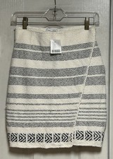 URBAN OUTFITTERS Cream Black Knit Layered S Mini Skirt BNWT