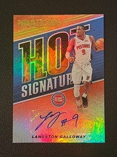 Langston Galloway 2018-19 Panini Hoops Basketball Auto Hot Signatures Pistons 