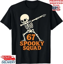 67 Halloween Meme 6 7 Numbers Six Seven Funny Adult Skeleton T-Shirt, Unisex Tee