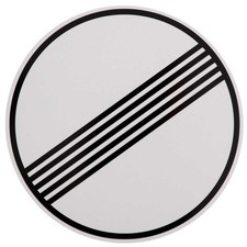 Znak drogowy 282 Koniec patrz zakazy trasy Znak drogowy Znak drogowy