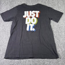 Nike Graphic T-Shirt Youth XL Black Just Do It Short Sleeve Cotton Tee