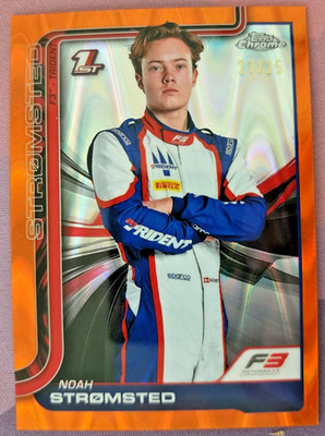 2025 Topps Chrome Formula 1 F3 Noah Stromsted #46 Orange Raywave 21/25 Trident