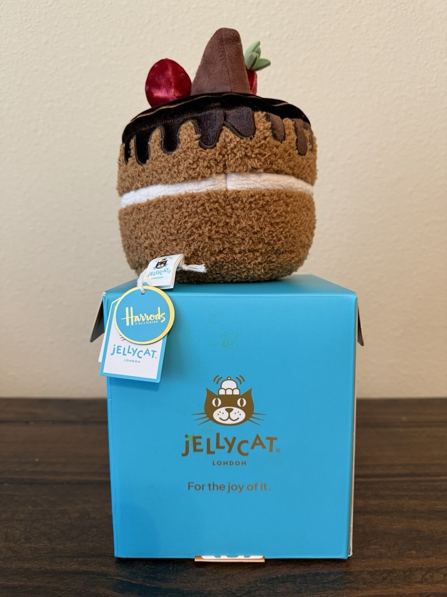 JELLYCAT x HARRODS Glacy Chocolate Cake *Harrods Exclusive* NEW