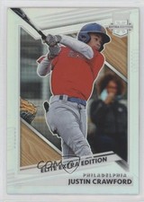 2022 Panini Elite Extra Edition Optic Holo Prizm Justin Crawford #17 11b4