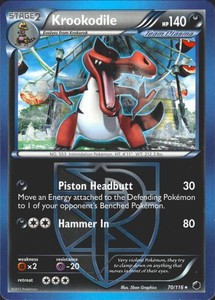 Krookodile (Team Plasma) 70/116 Rare Plasma Freeze Lightly Played Pokémon Card