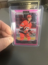 2021-22 OPC Platinum Matte Pink Parallel Sebastian Aho 12 Carolina Hurricanes