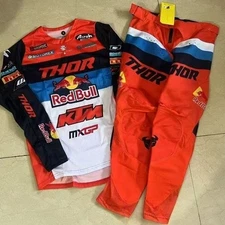 Thor Orange KTM Red Bull Gear Set 2024 Motocross Dirt Bike Jersey Pants Kit