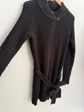 Vintage Eddie Bauer Knit Cardigan Belted Sweater Angora Rabbit Blend Women’s M