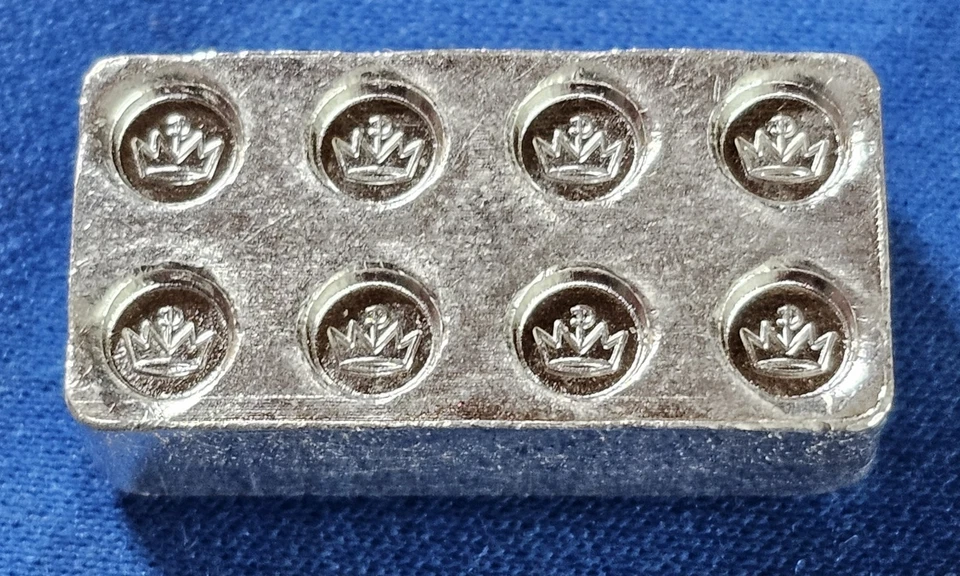 MONARCH PRECIOUS METALS LEGO BRICK STACKER 1 OZ .999  SILVER BAR - Image 2 of 2