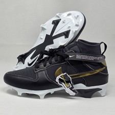 Nike Alpha Menace Dunk Gold Black Men’s Size 9 Football Cleats HV6923-001 New