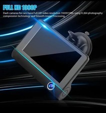 1080p Touchscreen Vehicle Dash Cam With Front  Reverse Camera  Video Recorder