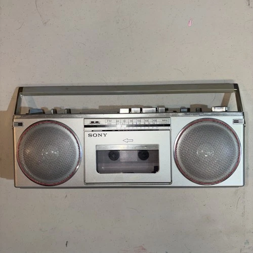VTG Sony CFS-6 Stereo Cassette-Corder Boombox - No Cord- As is.
