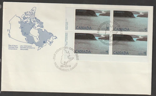 CANADA FDC Plate Block 1084 Le Maurice National Park 1986