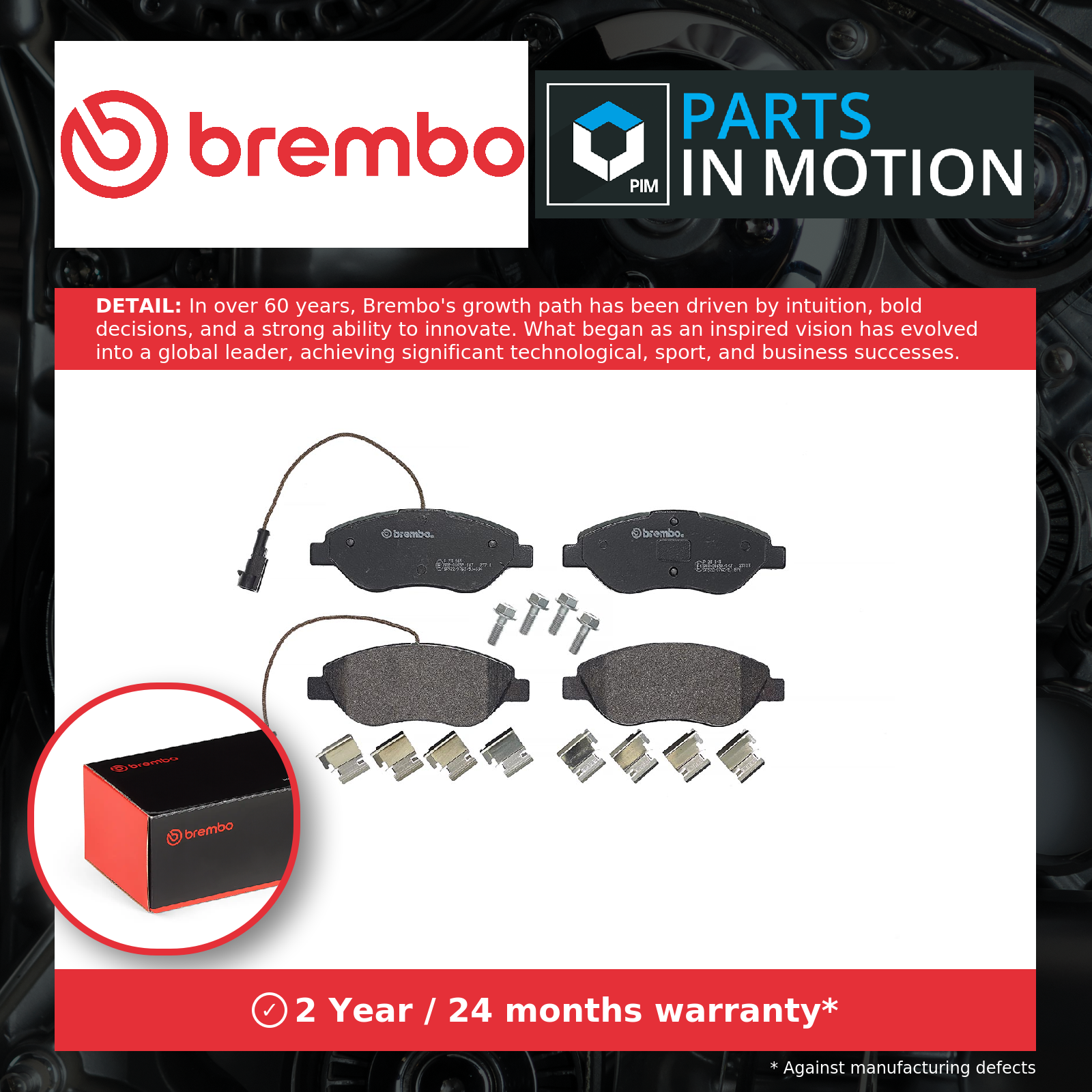 Brake Pads Set fits ALFA ROMEO MITO 955 1.3D Front 08 to 18 Brembo 71770002 New - Image 7