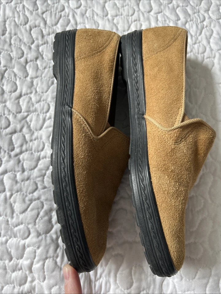 Zapatos de mujer Keds talla 8,5 beige gamuza sin cordones clásicos americanos cuero superior Foto 2 de 4