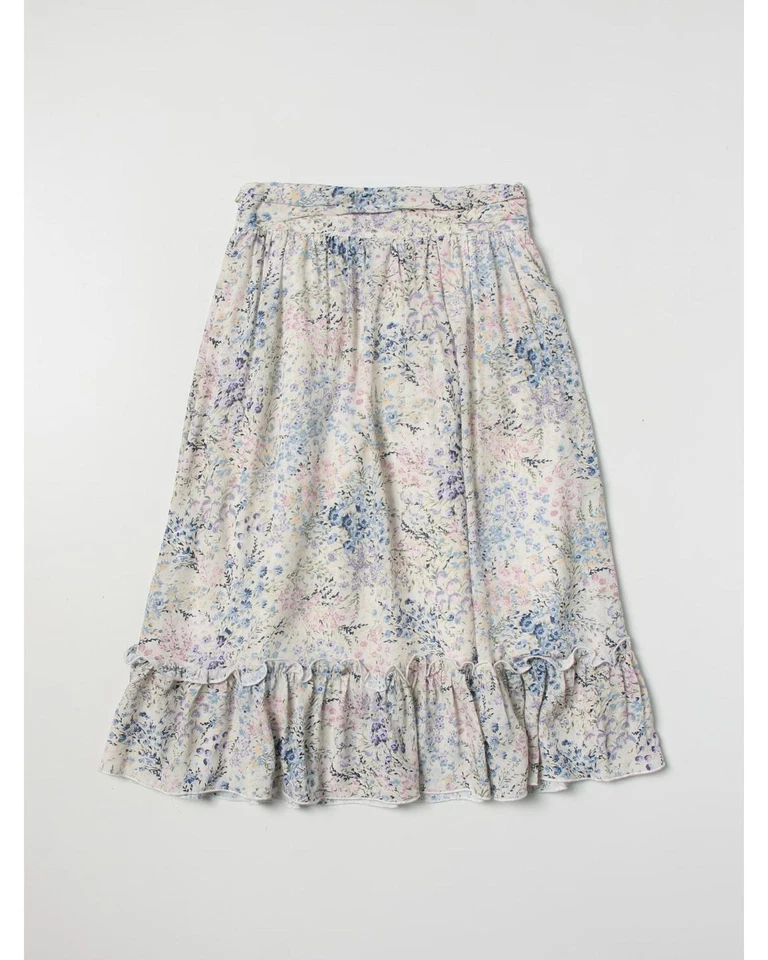 Falda midi floral Simonetta dobladillo con volantes niños multicolor Foto 2 de 2