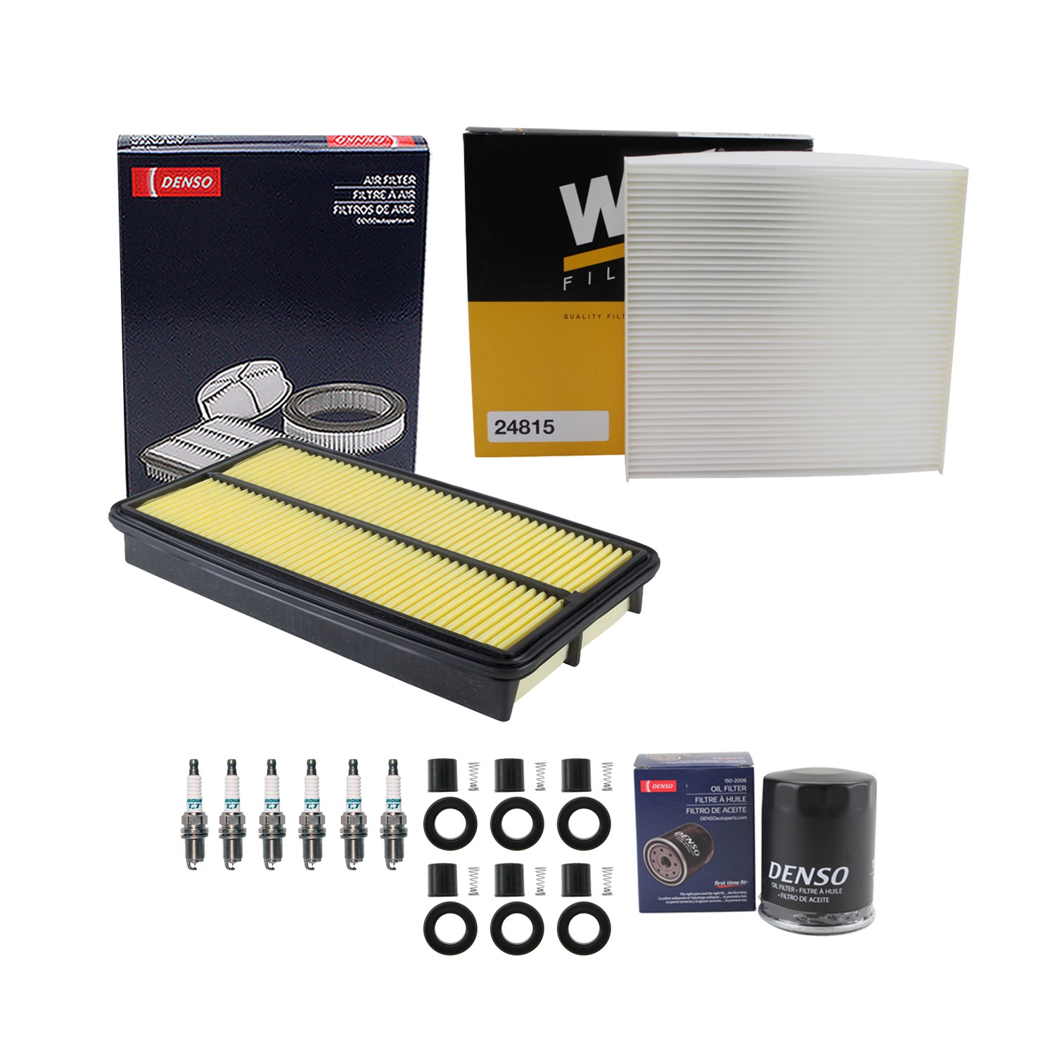 Denso Tune Up Kit NGK 6 Spark Plugs  6 Boots Kit for Odyssey 3.5L V6 Automatic
