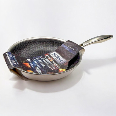 David Burke Geo Clad 8 Inches Tri-Ply Stainless Steel Frying Pan Skillet New