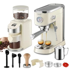Gevi Espresso Machine 20 Bar with Grinder, Professional Espresso Maker with 3...