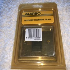 TÉLÉPHONE SIMPLE PRISE SECONDAIRE LAITON POLI OCCASION NON TESTÉE 