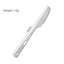 Lightweight Titanium Camping Cutlery Set Fork Spoon Three Piece Rust Resistant
