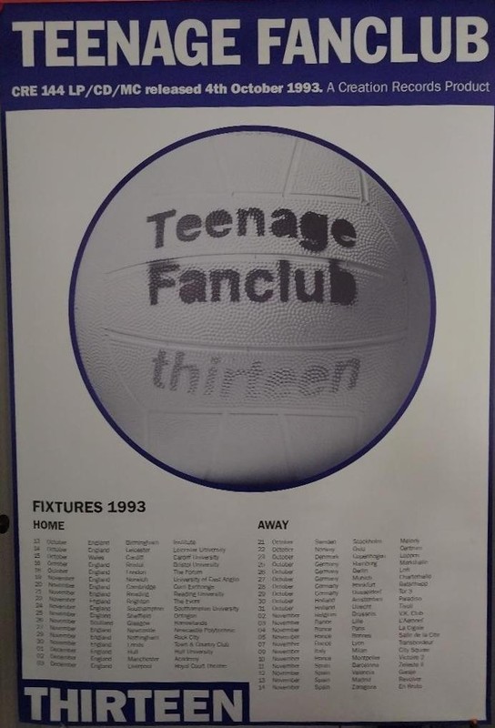 Teenage Fanclub: Thirteen Original UK Promo Poster