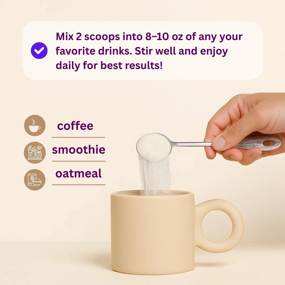 Unflavored Multi Collagen Peptides 16oz - Types I-II-III-V-X | Micro Ingredients - Image 4 of 4