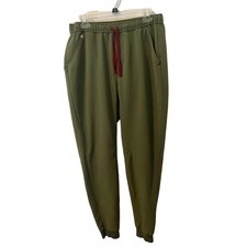 Figs Dark Green Moss Tansen Jogger Scrub Pants Drawstring Pockets Men  s L/T