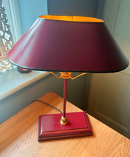 OKA Table Lamp Red Shade Rectangular Base Switch 40W CE 220-240V