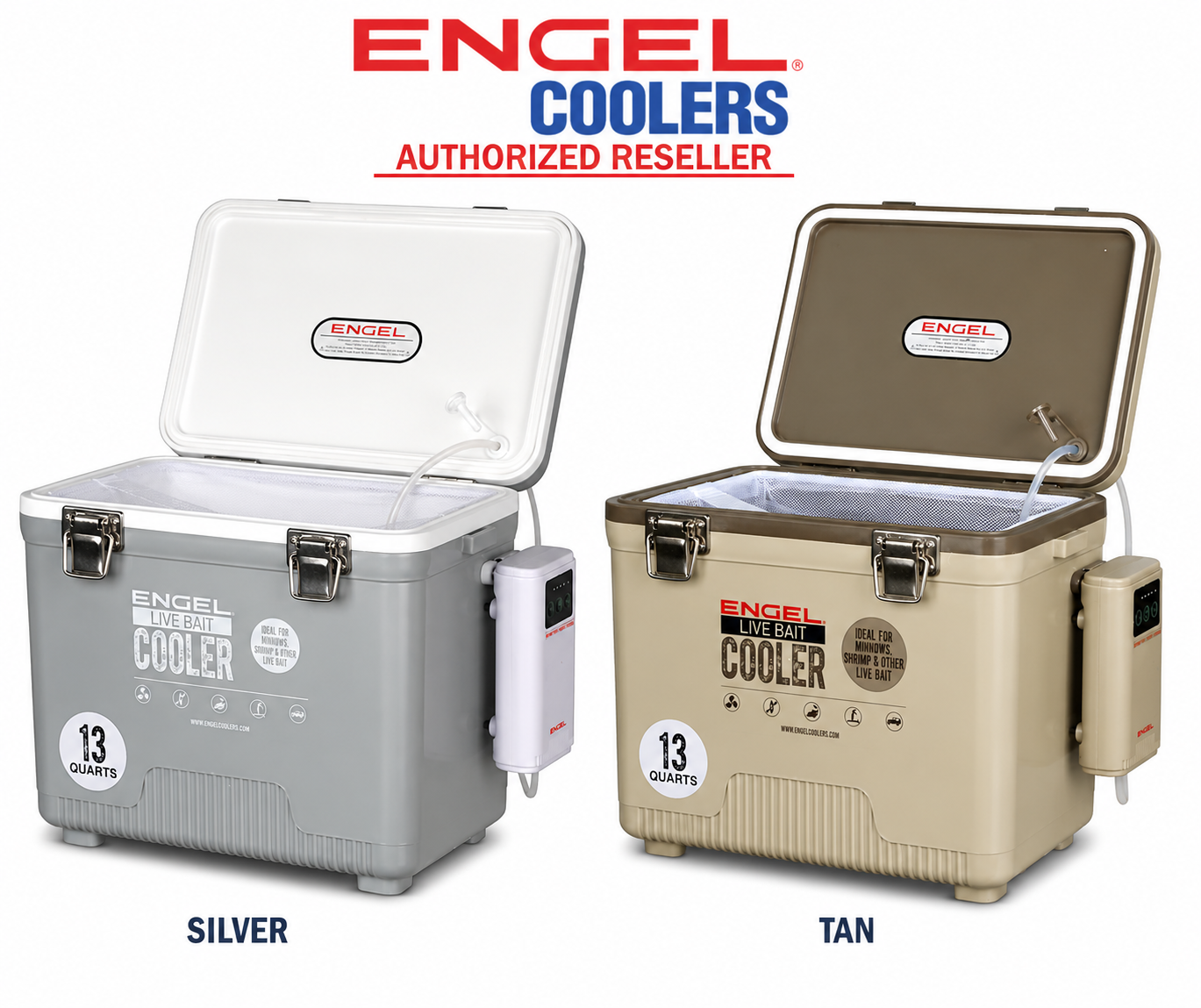 Engel Pro Live Bait Cooler with Rechargeable Aerator – Multiple Sizes ...