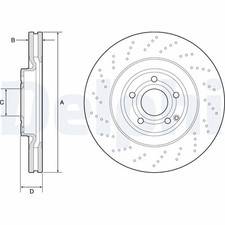 DELPHI BG9192C Brake Disc for MERCEDES-BENZ