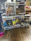 5 Funko pops  figures from television