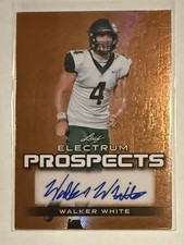 2024 Leaf Electrum Football Prospects Auto Walker White#PA-WW1 RC Bronze /59