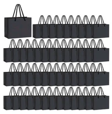 Yexiya Extra Small Black Gift Bags 3.94 x 4.72 x 2.36 Inch Paper Gift Bags
