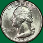 1953-D Washington Quarter Silver Brilliant Uncirculated BU Coin #40563