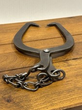 Antique Hand Forged Steel Ice Block Hooks Vintage Barn Farmhouse Decor