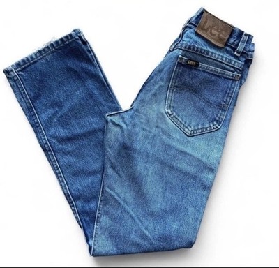 Vintage 70s Lee Rider Straight Jeans 29x32 Made in USA Medium Wash