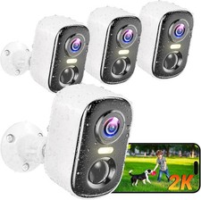 2K Battery Powered WiFi Cameras for Home Secu...